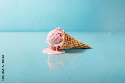 Close-up background of ice cream.
