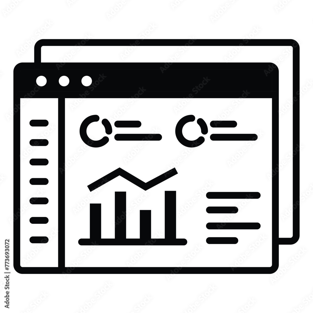 Fototapeta premium Insightful Web Analytics: Web Analytics Icon