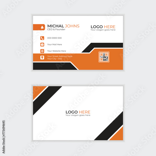 modern professional classic business card, visiting card, identity card or name card design with unique shapes and colors 