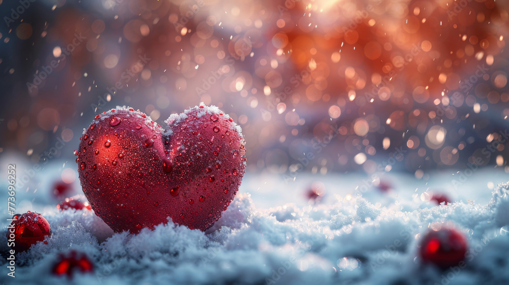 Snow-Dusted Valentine Gift and Jewelry Box on Red
Snow-Dusted Valentine Gift and Jewelry Box on Red