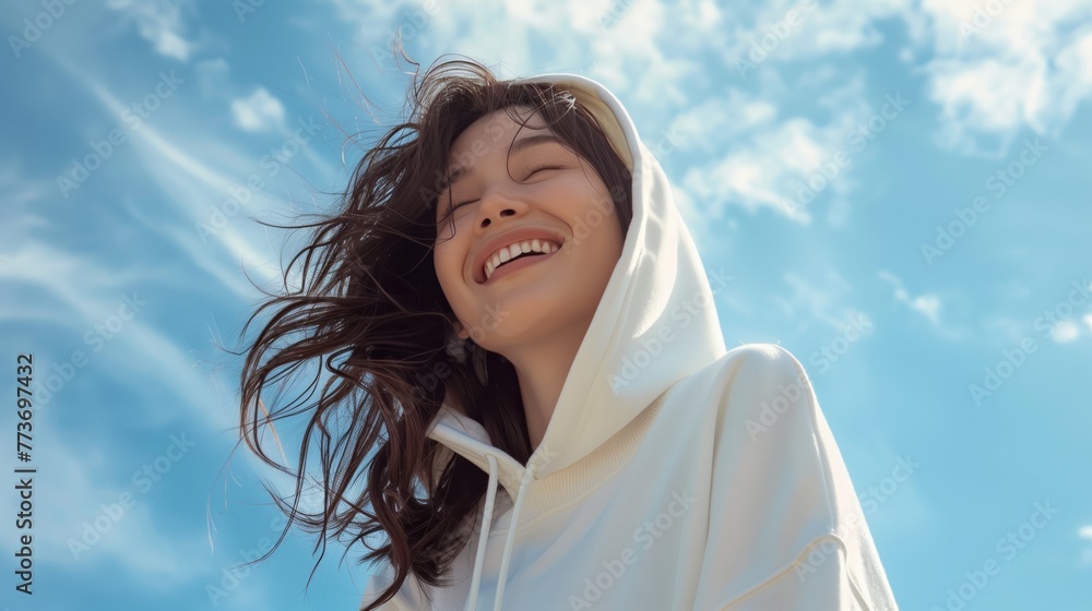 girl under the blue sky girl under the blue sky