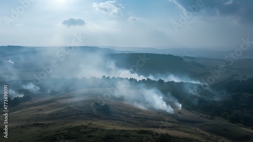 Hill's Summit Engulfed in Smoke: A Mysterious Spectacle Unveiled