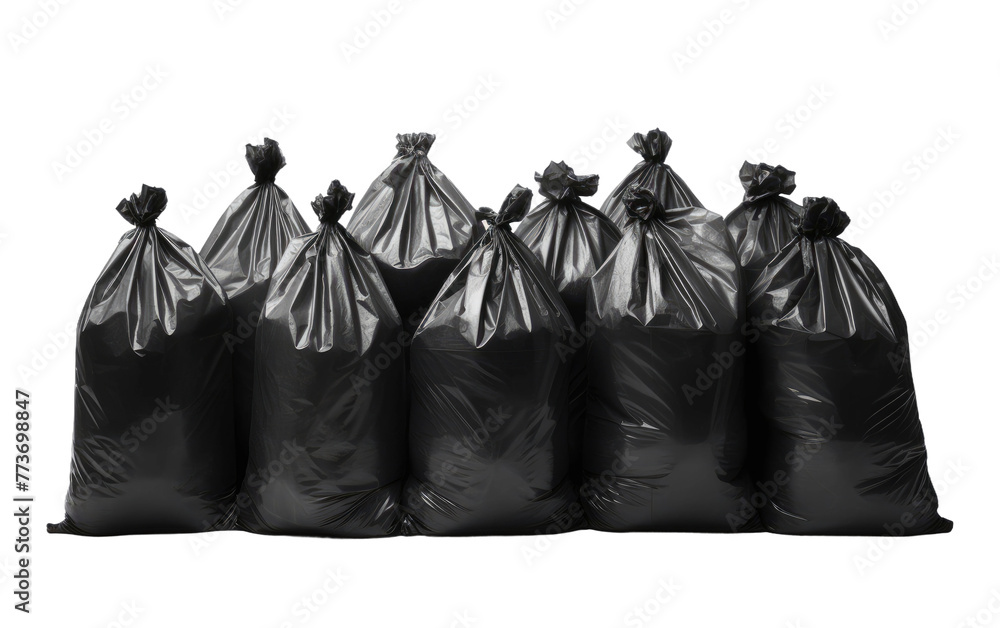 Compostable Waste Bags Isolated on Transparent Background Compostable Waste Bags Isolated on Transparent Background