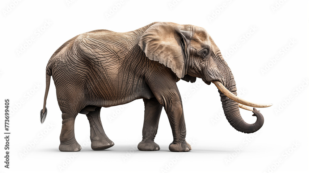 Fototapeta premium elephant stand on white background png