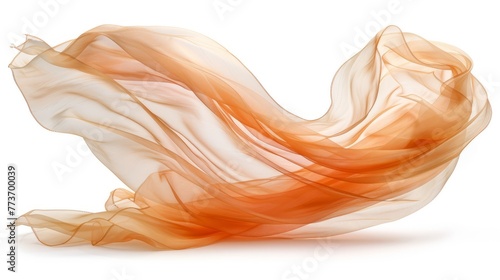 orange silk fabric background, material