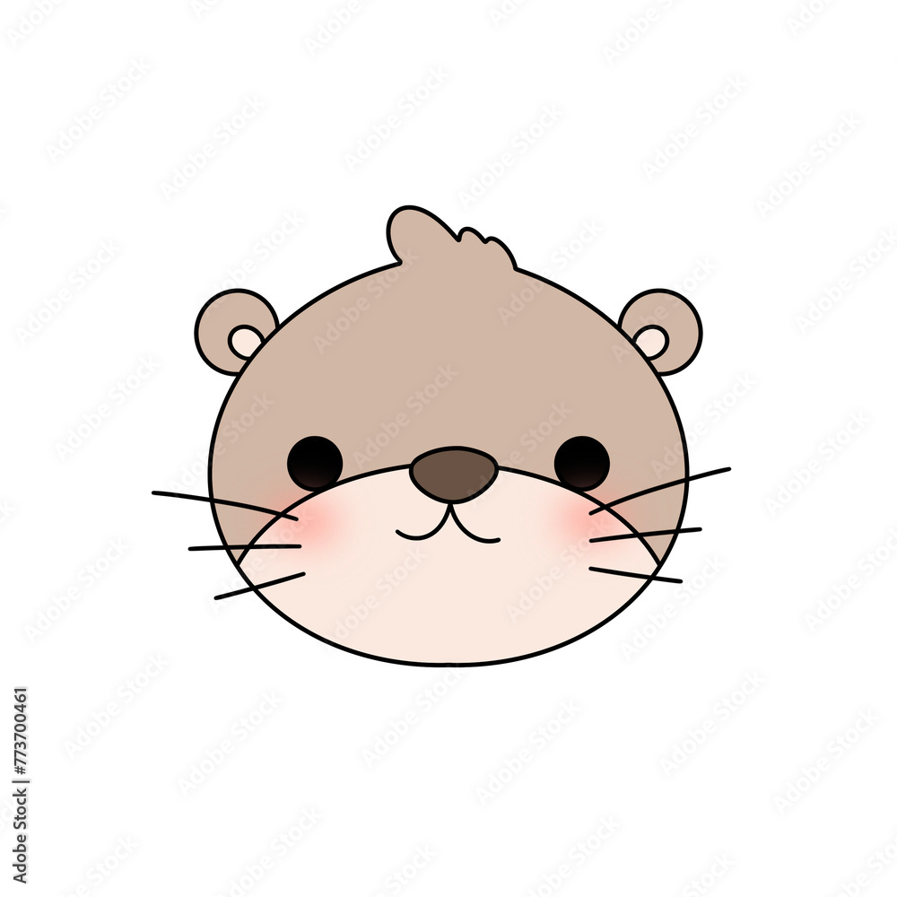 A cute cartoon animal with a big smile and a cute nose A cute cartoon animal with a big smile and a cute nose