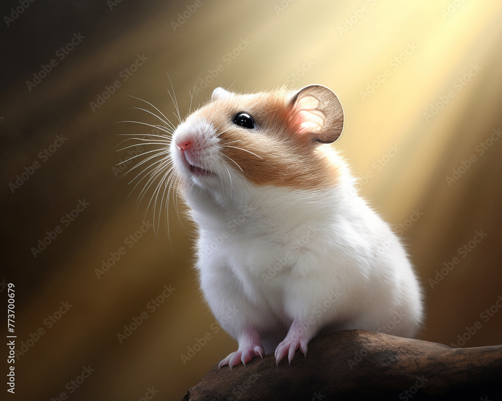 Valiant hamster, scene's margin, gazing side, arm up, serene backlight,photograph, realistic, isolated, fantasy, cute Valiant hamster, scene's margin, gazing side, arm up, serene backlight,photograph, realistic, isolated, fantasy, cute