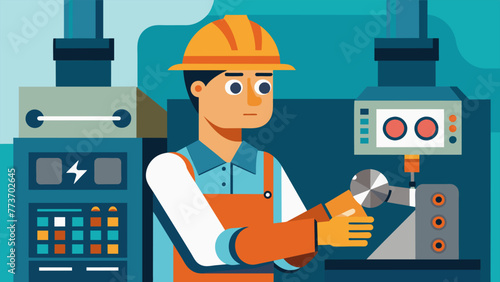 A closeup of a factory workers hands operating specialized machinery highlighting the importance of ongoing training and refresher courses to