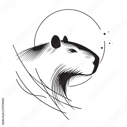 Adobe Illustrator ArtAmazonica capybara vectorized image, capybara logo for graphic design, capybara designs for prints and commercial publications, vectorized capybarawork