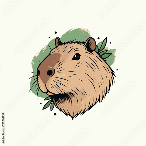 Adobe Illustrator ArtAmazonica capybara vectorized image, capybara logo for graphic design, capybara designs for prints and commercial publications, vectorized capybarawork