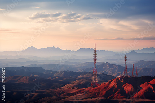 sunset over the mountains