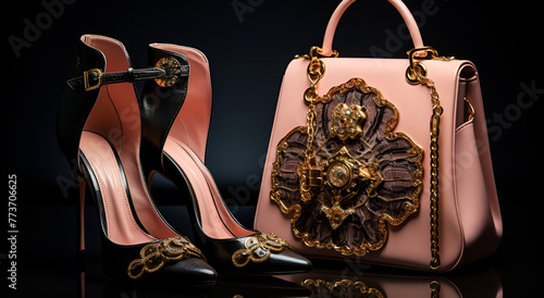 handbag with beads