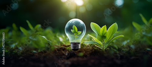 light bulb in the grass