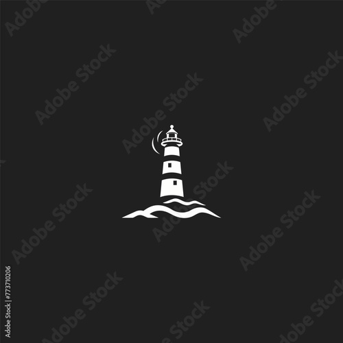 Lighthouse logo design vector illustration