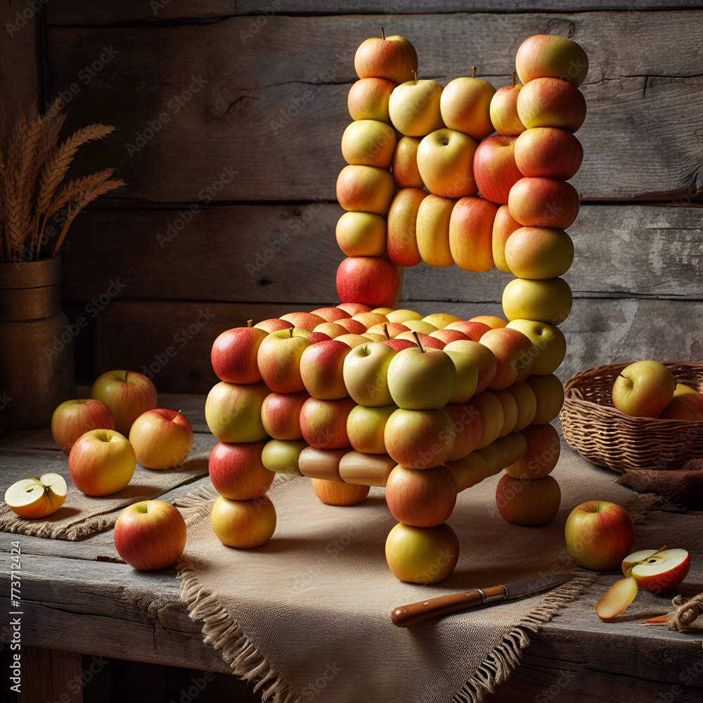 fruits and vegetables chair.
