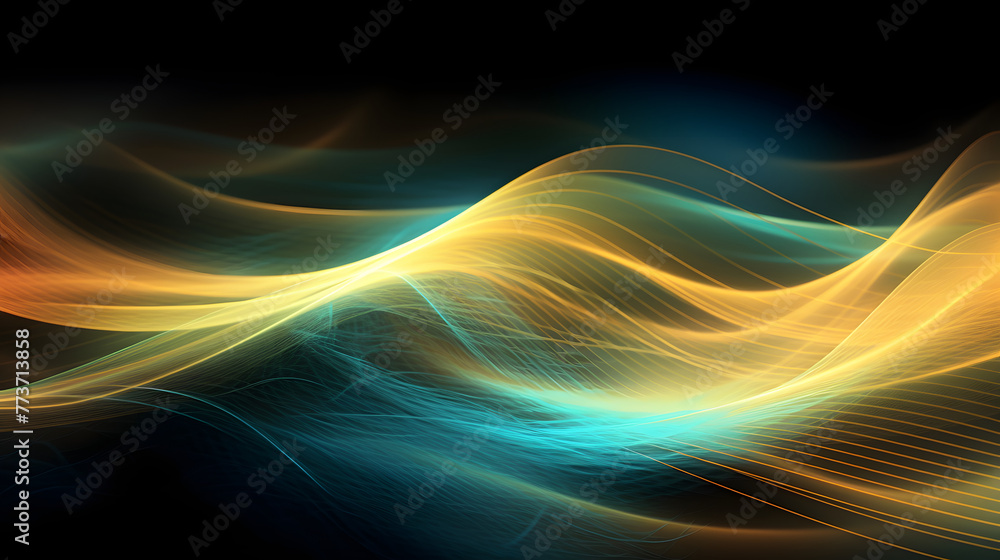 Digital blue green glowing wave abstract graphic poster web page PPT background Digital blue green glowing wave abstract graphic poster web page PPT background