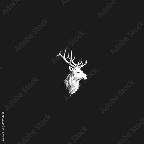 Deer head logo design vector illustration