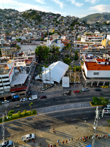 Zocalo de Acapulco: Urban Bustle and Scenic Views after Otis photo