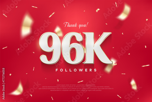 96k elegant and luxurious design, vector background thank you for the followers. photo