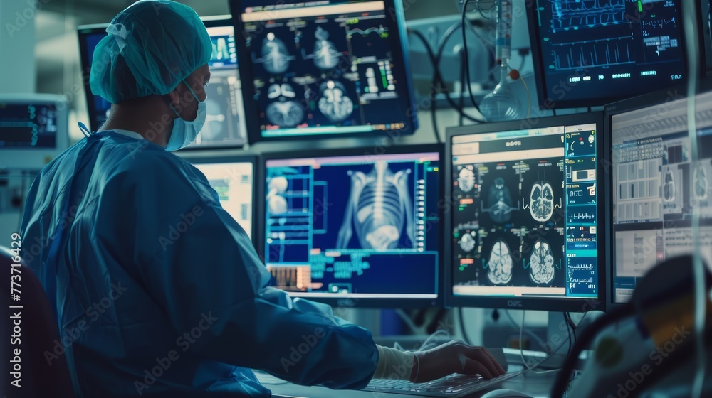 technology and innovation in healthcare with images of medical professionals using advanced equipment for diagnosis and treatment technology and innovation in healthcare with images of medical professionals using advanced equipment for diagnosis and treatment