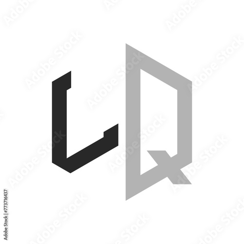 Modern Unique Hexagon Letter LQ Logo Design Template. Elegant initial LQ Letter Logo Concept