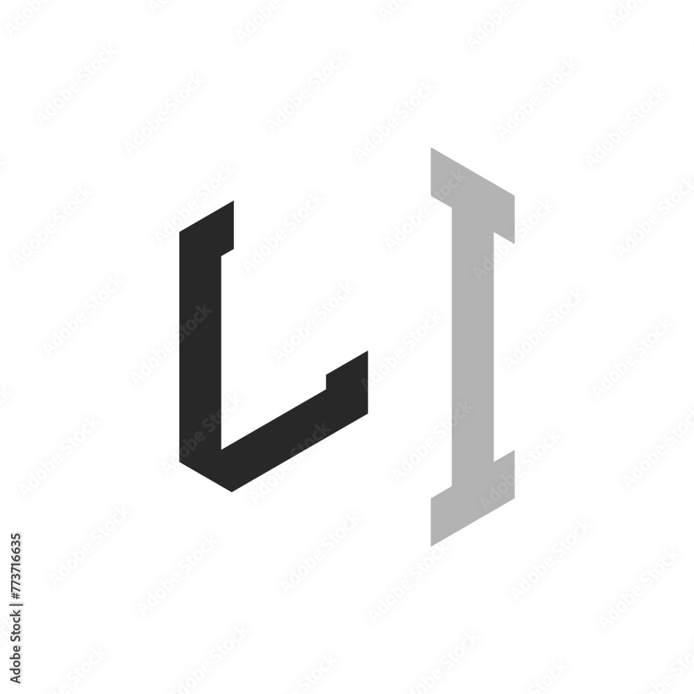 Modern Unique Hexagon Letter LI Logo Design Template. Elegant initial LI Letter Logo Concept Modern Unique Hexagon Letter LI Logo Design Template. Elegant initial LI Letter Logo Concept