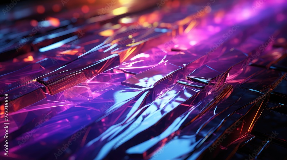 Abstract Neon Glowing Purple Geometric Shapes Background Abstract Neon Glowing Purple Geometric Shapes Background