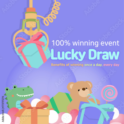 100% winning lucky draw event