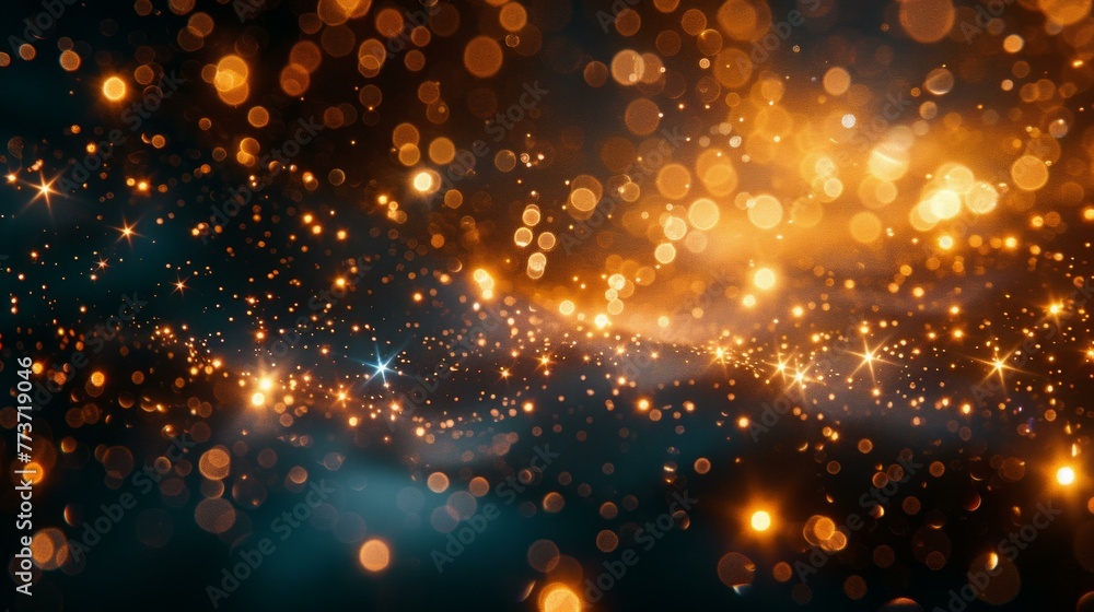 Abstract background of white glitter, shiny sparkles emulate Christmas and New Year lights, a digital creation of holiday magic, AI Generative