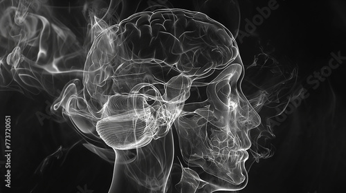 X-ray image of a smoker.