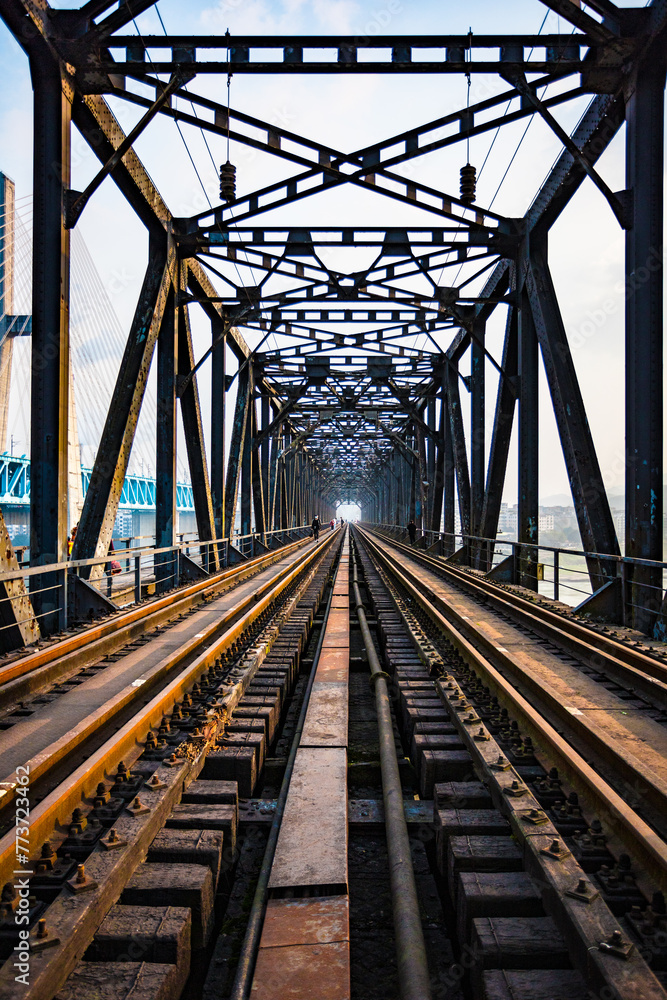 Chongqing Dadukou District-Baishatuo Yangtze River Railway Bridge Chongqing Dadukou District-Baishatuo Yangtze River Railway Bridge
