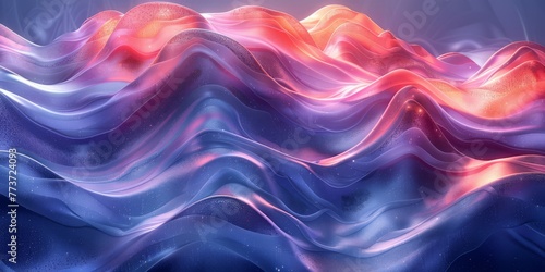 Artistic 3D render of an abstract, sculptural eyeshadow palette with organic, flowing shapes and vibrant, color-shifting pigments