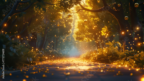 Magical Forest in Golden Light: A Ground-Level Perspective © 대연 김