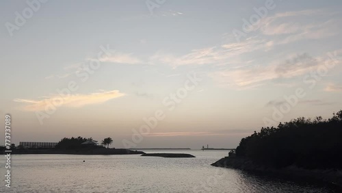 沖縄那覇波の上うみそら公園の夕景