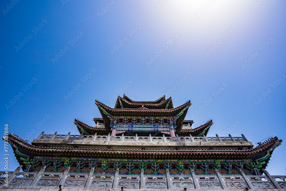 Naklejka premium Pingliang City, Gansu Province-Kongtong Mountain Scenic Area