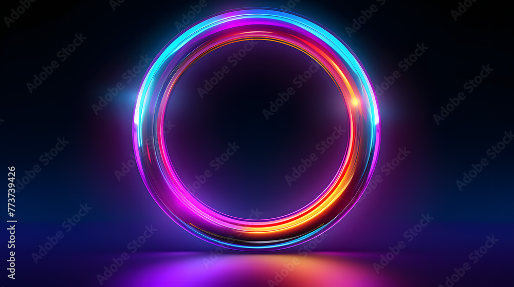 Digital futuristic neon circle geometric abstract graphic poster web page PPT background Digital futuristic neon circle geometric abstract graphic poster web page PPT background