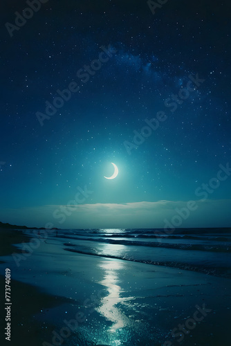 night sky with moon © saidbhuyan