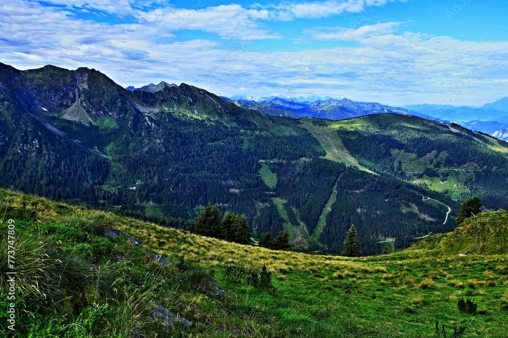 Fototapeta premium Austrian Alps-view on the Dachstein from Hauser Kaibling