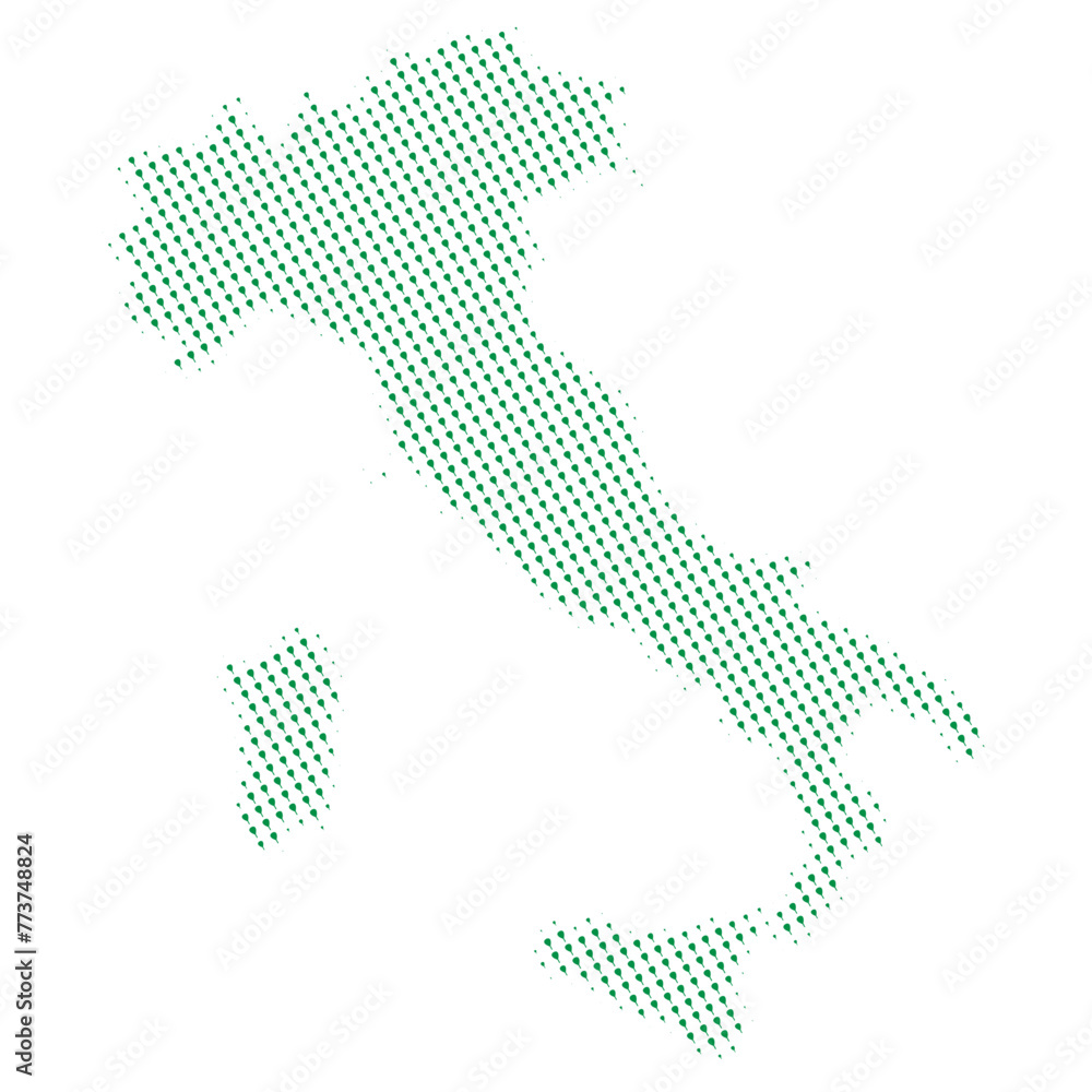 Map of italy with padel image