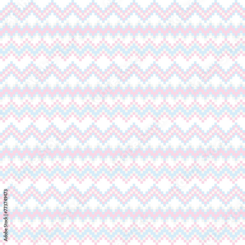 Pastels Chevron Fair Isle Seamless Pattern Design