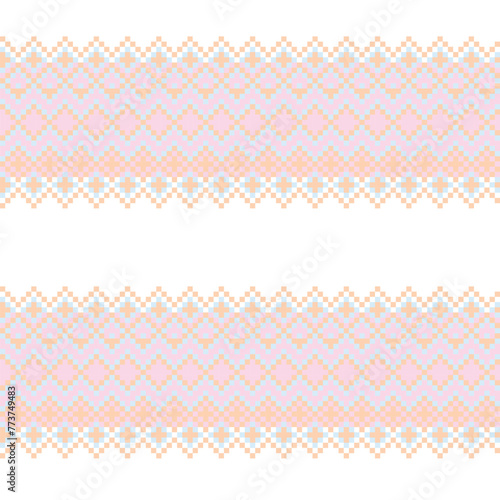 Pastels Argyle Fair Isle Seamless Pattern Design