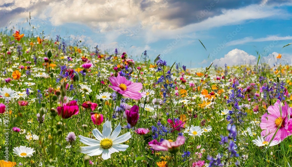 Blumenwiese: Ein Sommerpanorama
