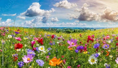 Blumenwiese: Ein Sommerpanorama"