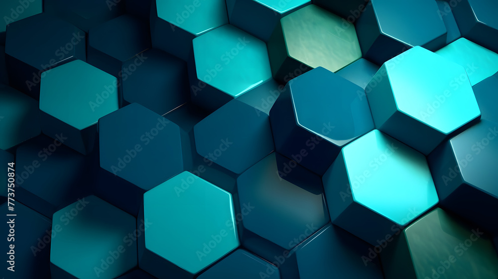 Digital blue and green mosaic hexagon geometric poster web page PPT background Digital blue and green mosaic hexagon geometric poster web page PPT background