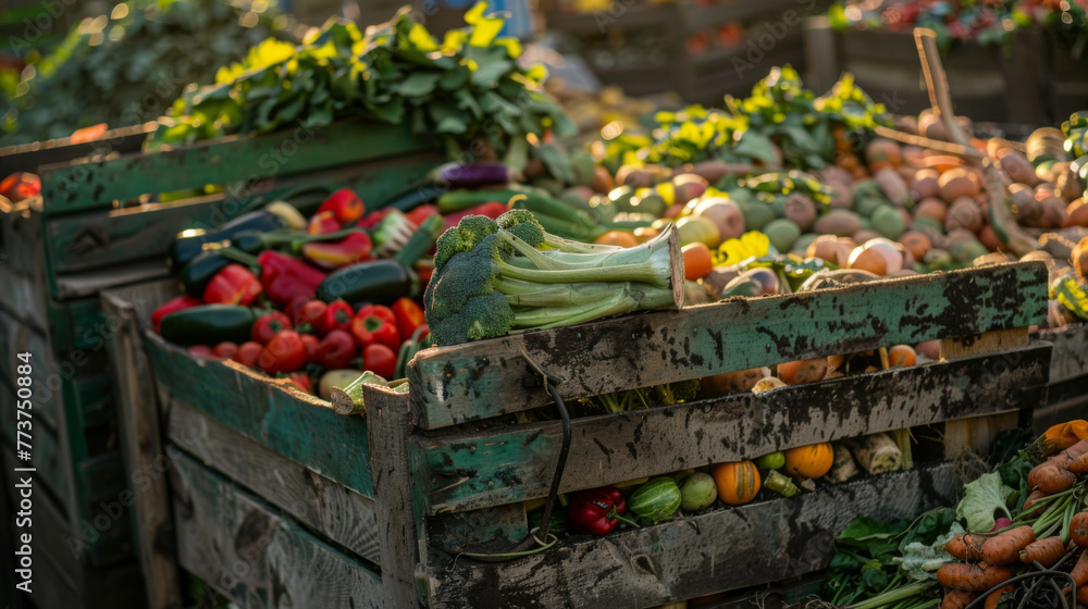A compost bin is filled with a colorful array of discarded organic materials from various vegetables and fruits.