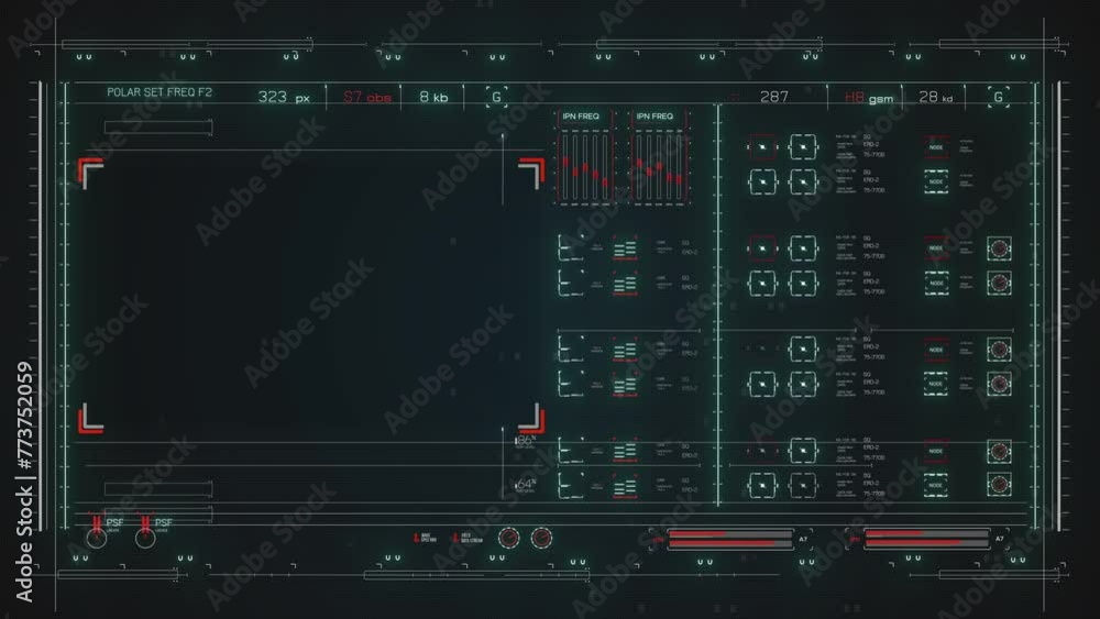 HUD abstract Sci Fi technological screen. HUD abstract Sci Fi technological screen.
