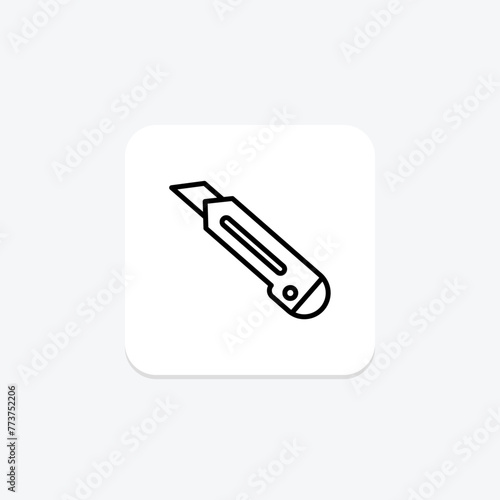 Cutter icon, tool, cut, blade, sharp, editable vector, pixel perfect, illustrator ai file