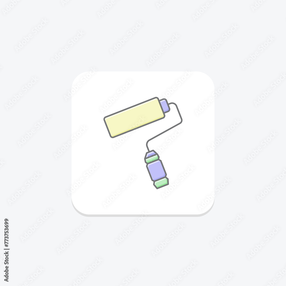Wall Paint Roller icon, paint, roller, painting, tool, editable vector, pixel perfect, illustrator ai file Wall Paint Roller icon, paint, roller, painting, tool, editable vector, pixel perfect, illustrator ai file