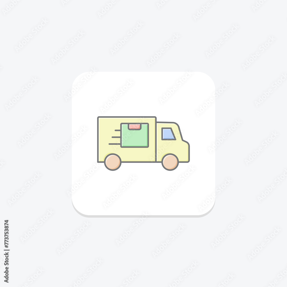 Shipping Van icon, van, delivery, transport, cargo, editable vector, pixel perfect, illustrator ai file Shipping Van icon, van, delivery, transport, cargo, editable vector, pixel perfect, illustrator ai file
