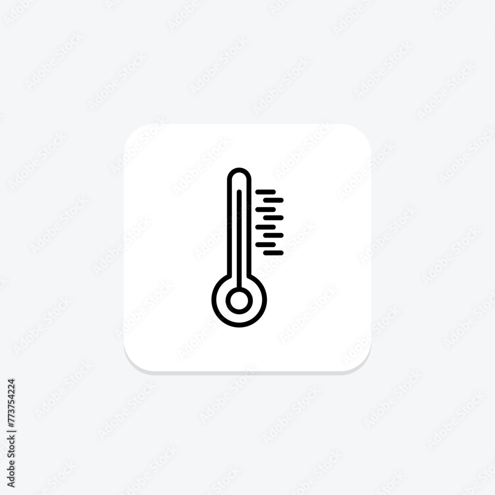 Thermometer icon, temperature, measure, mercury, weather, editable vector, pixel perfect, illustrator ai file Thermometer icon, temperature, measure, mercury, weather, editable vector, pixel perfect, illustrator ai file